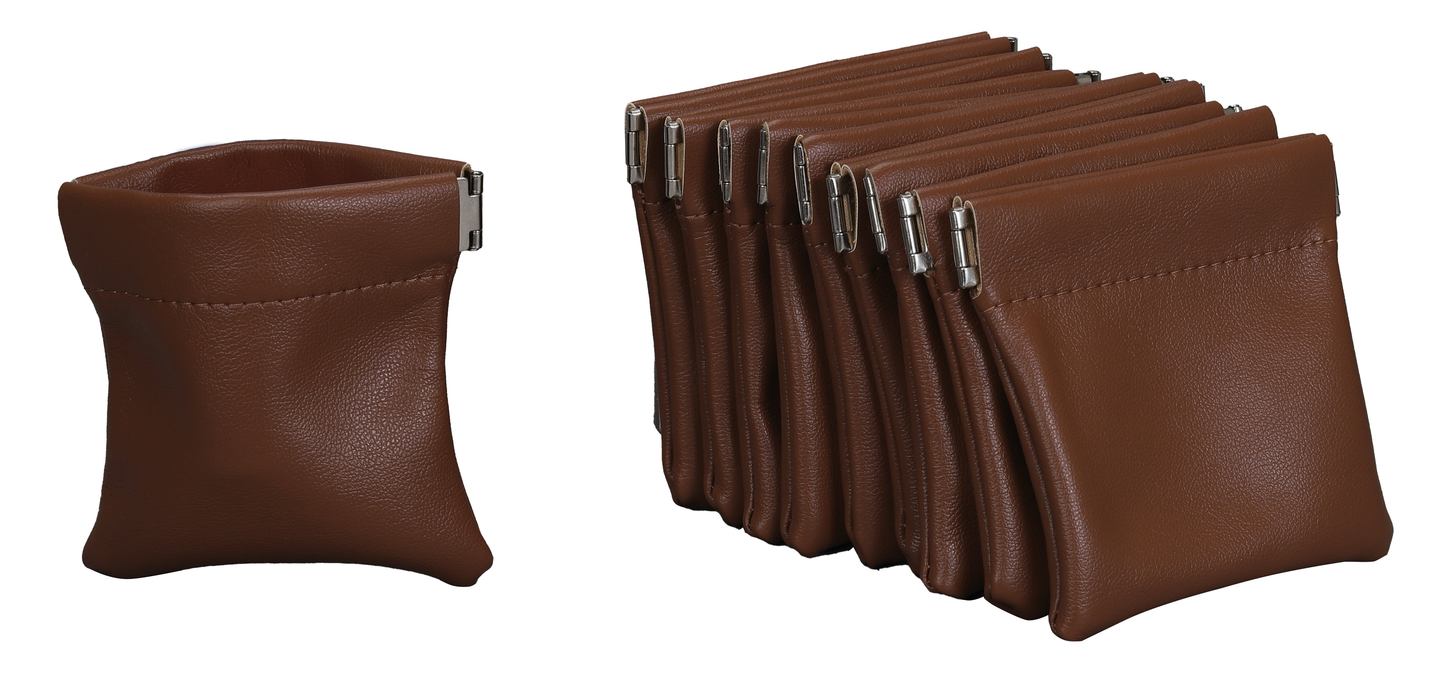 Squeeze Top Pouch in Leatherette, Pk/20