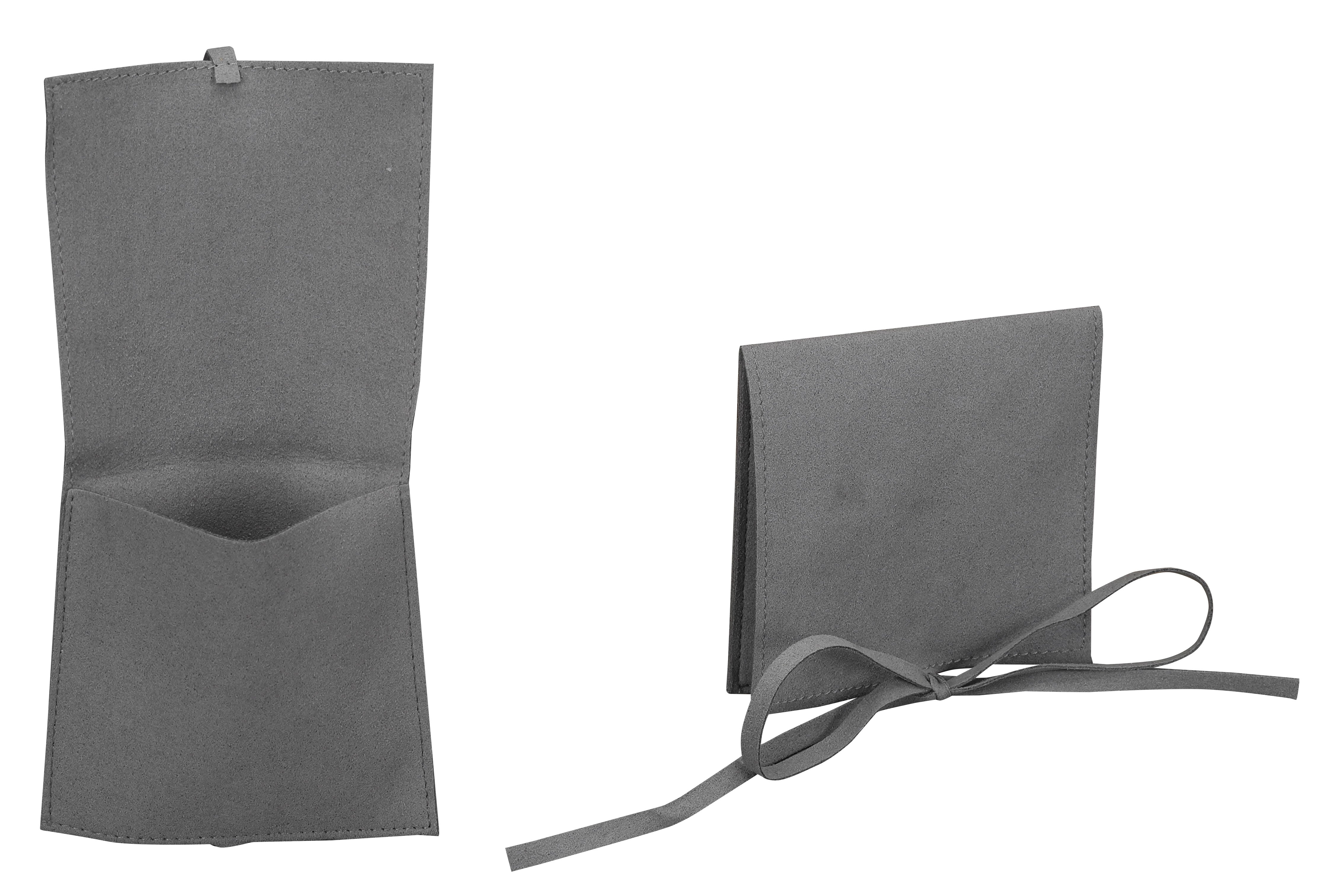 MICROSUEDE POUCH WITH STRINGS Pk of 20