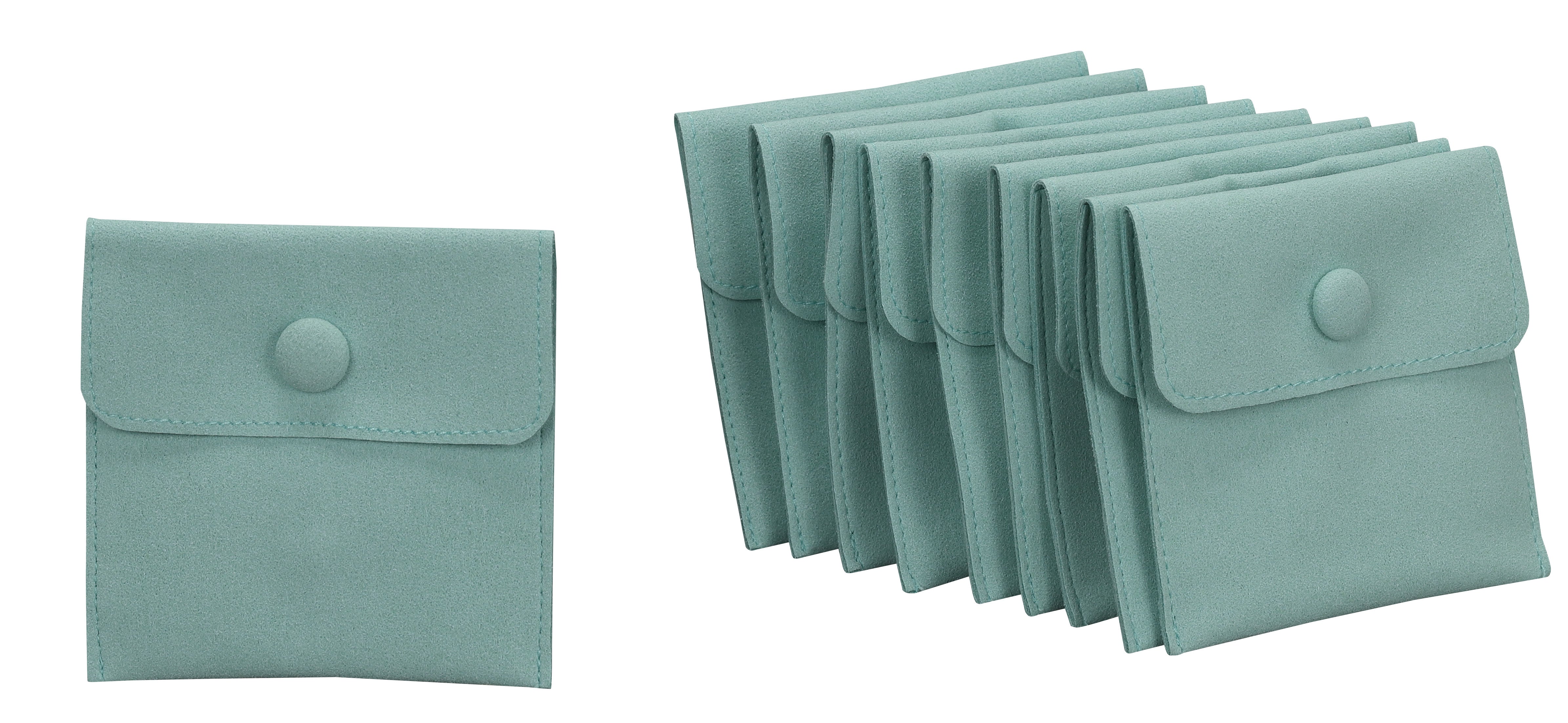 Microsuede Pouch with Snap Button, Pk of 20