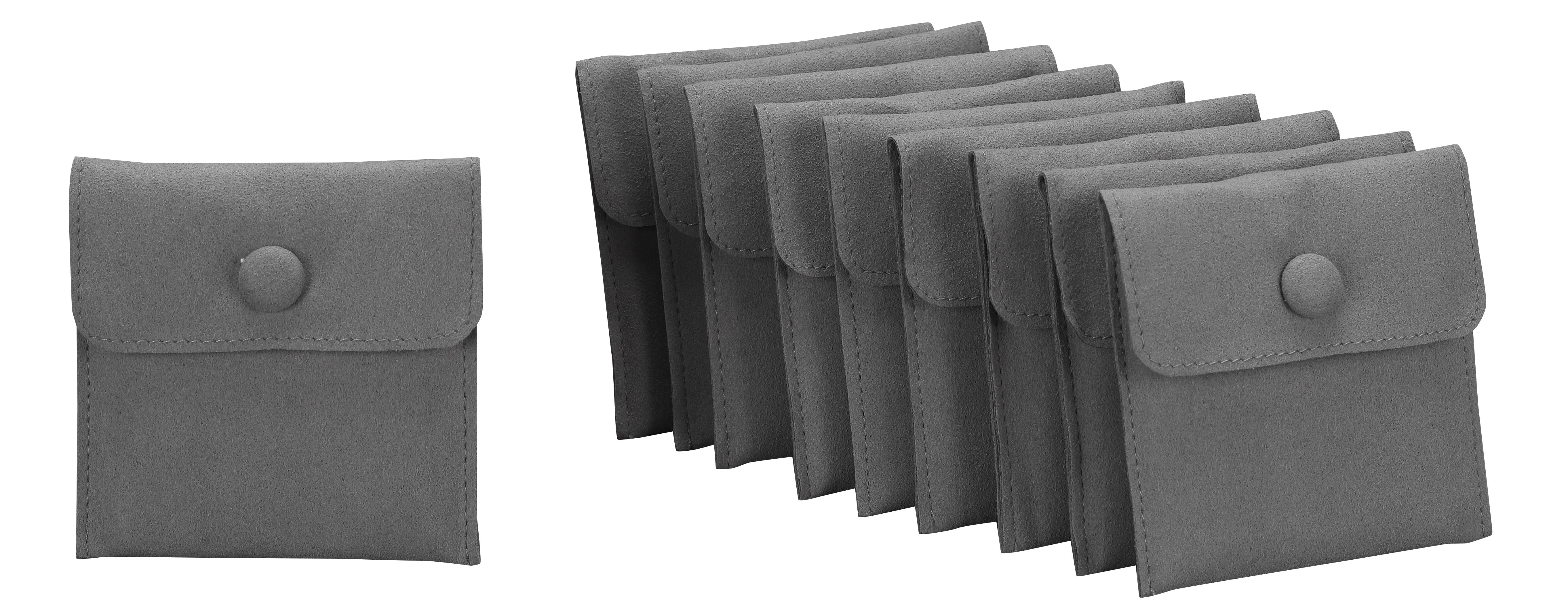 Microsuede Pouch with Snap Button and Multifunction Insert, Pk of 20