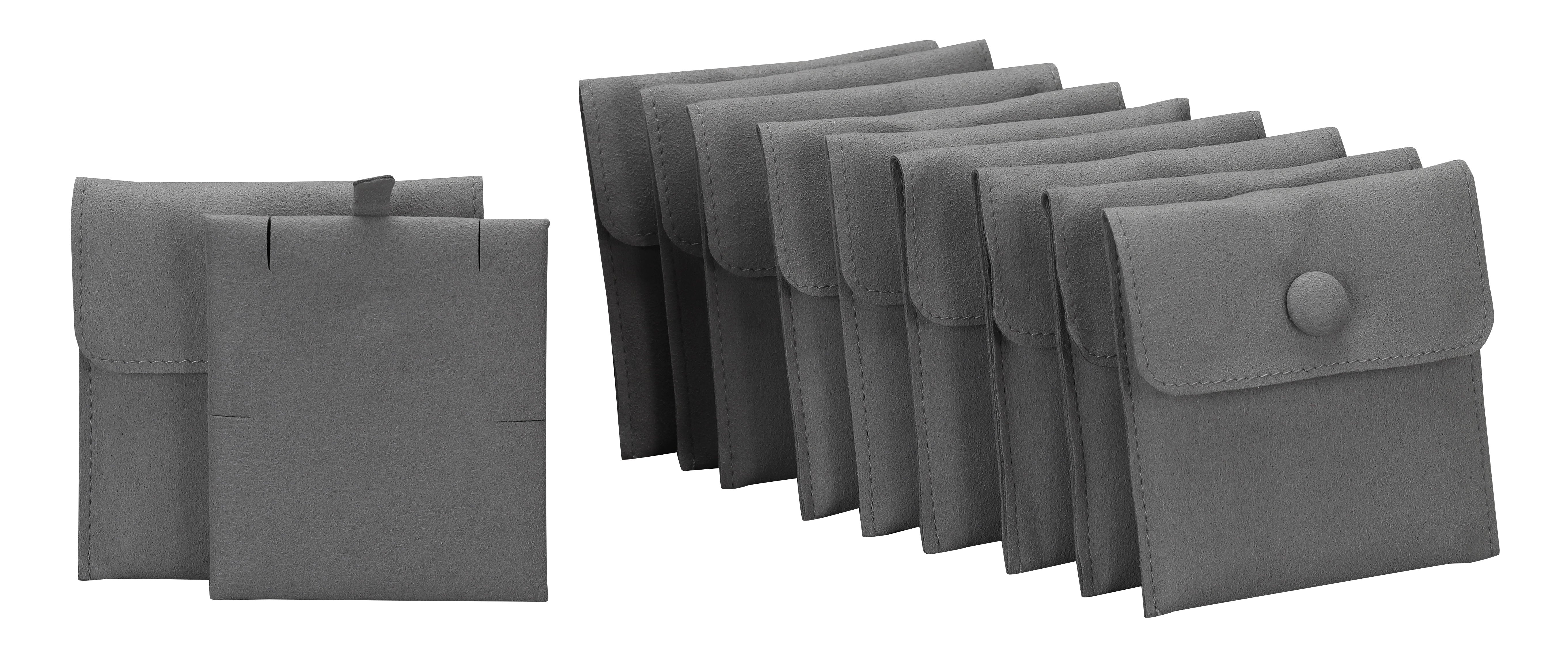 Microsuede Pouch with Snap Button and Multifunction Insert, Pk of 20