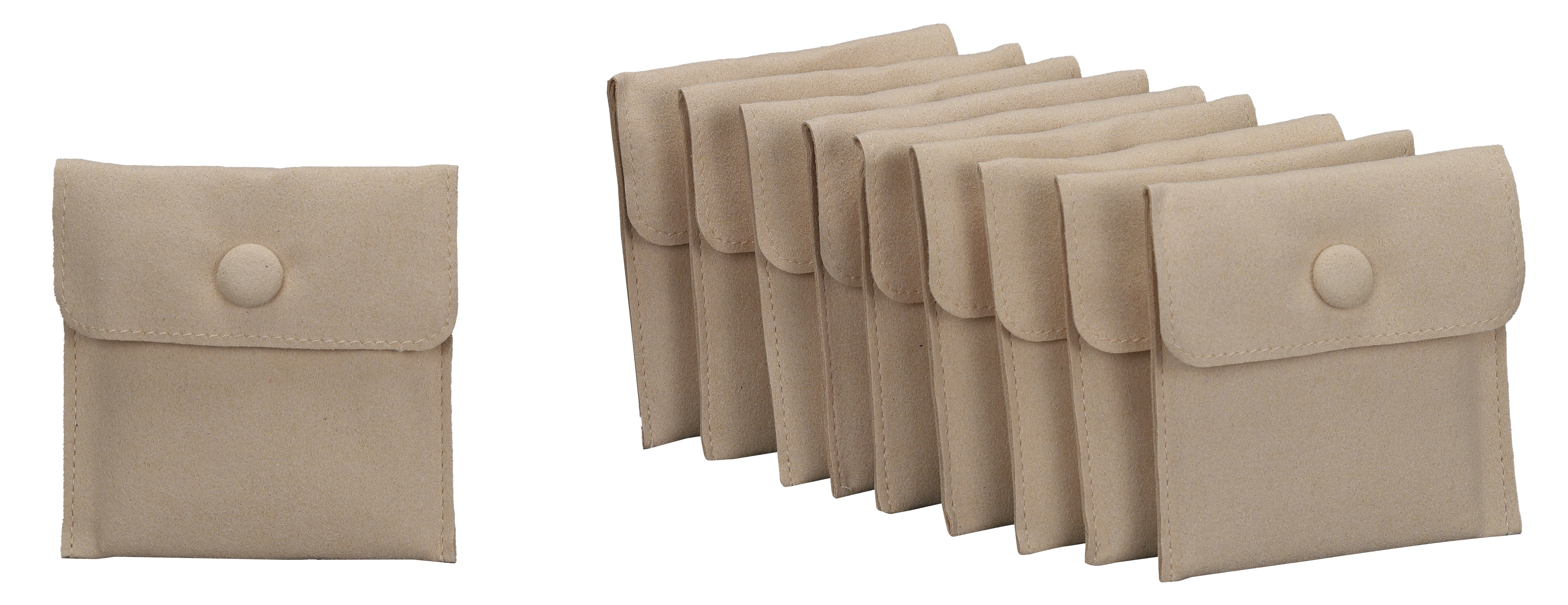 Microsuede Pouch with Snap Button and Multifunction Insert, Pk of 20