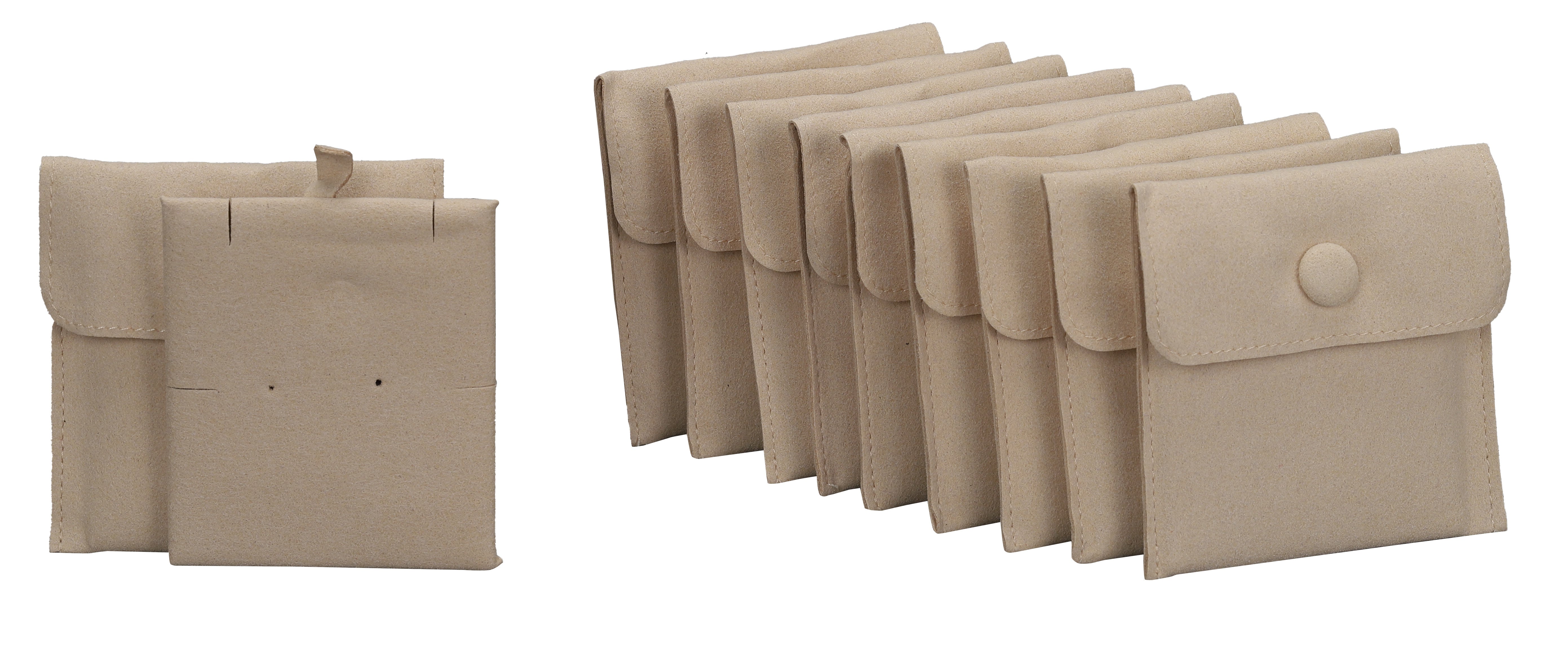 Microsuede Pouch with Snap Button and Multifunction Insert, Pk of 20