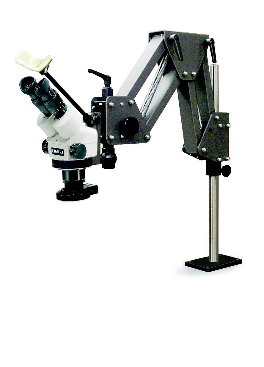 Meiji EMZ-5 Microscope & Ring Light on GRS® Acrobat Stand