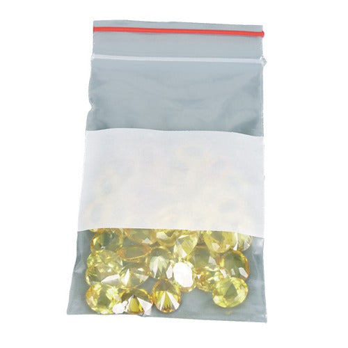 Reclosable Bags w/White Label, Bx/1000