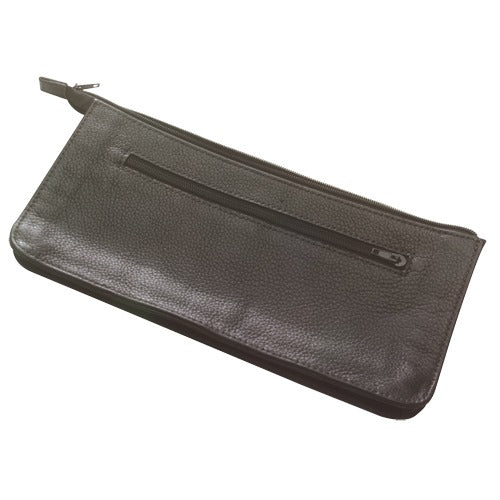 Genuine Leather 2-Zipper Wallet