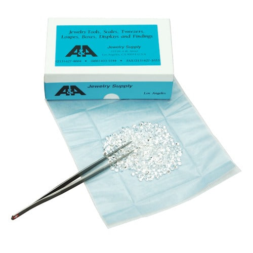 Belgium-Made Light Blue Diamond Parcel Papers (Bx/100), 3.25" L x 1.75" W