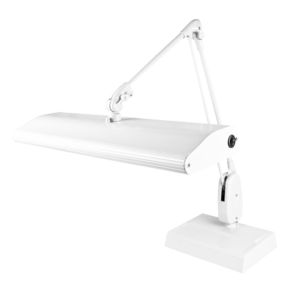 Dazor® Lumilus LED Desk-Base Task Lamp (31" Classic Arm, White)