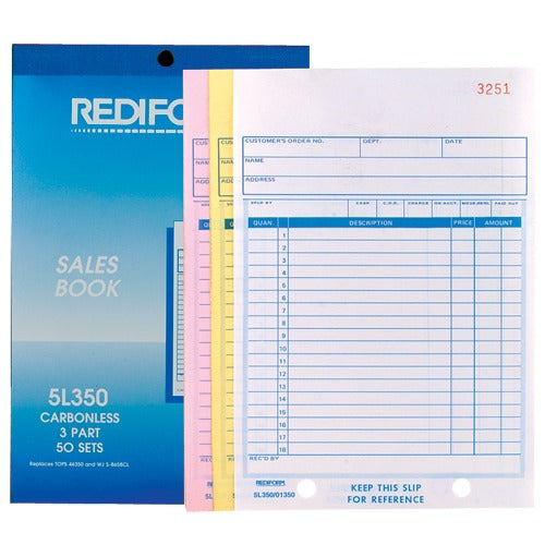 Carbonless Invoice Book - 2 - Part 3.25" x 5"