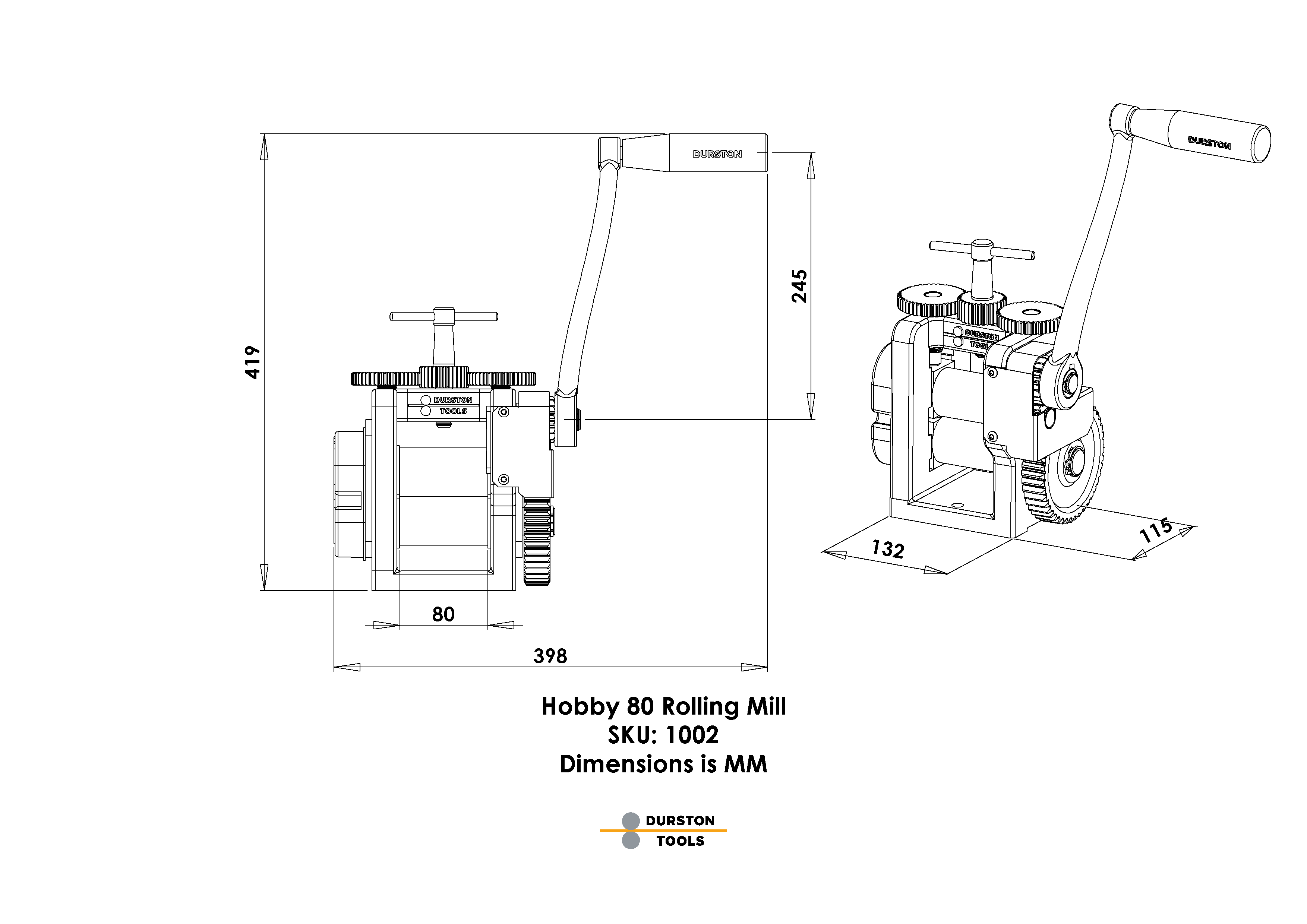 Durston Hobby 80 Rolling Mill