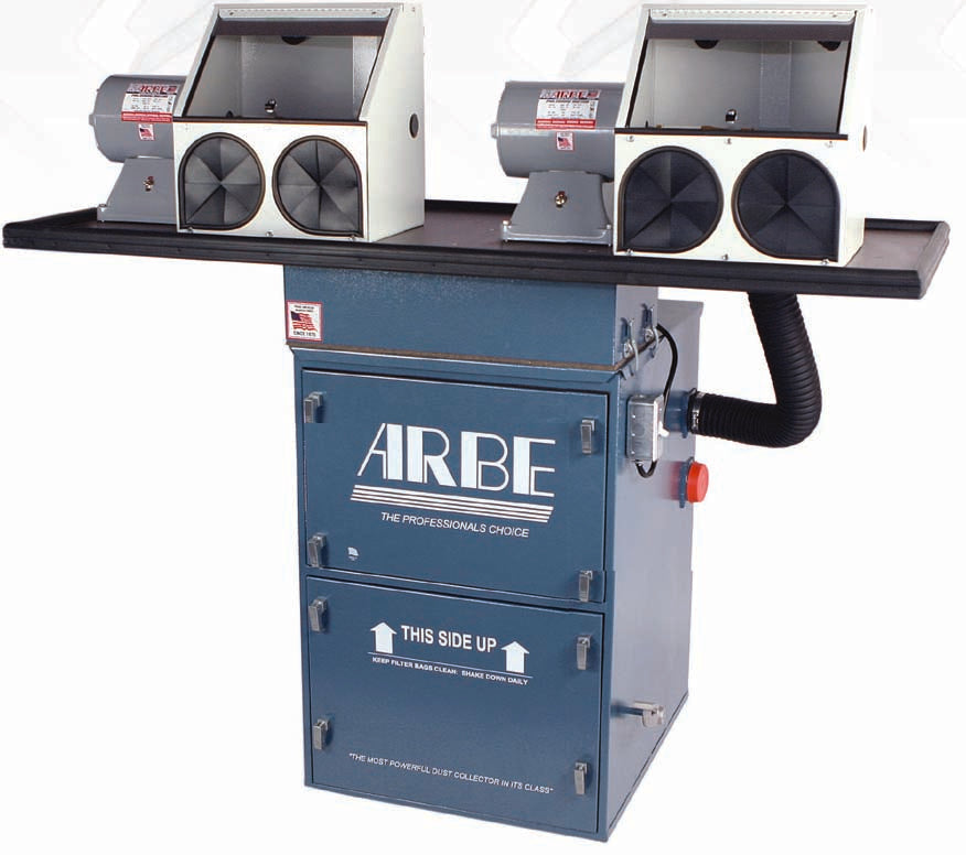 FLOOR MODEL 1HP DUST COLLECTOR w/2 Polishing Motors