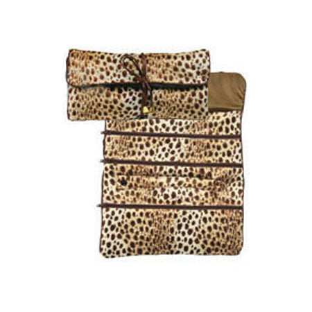 Fancy Travel Jewelry Rolls Zebra Print