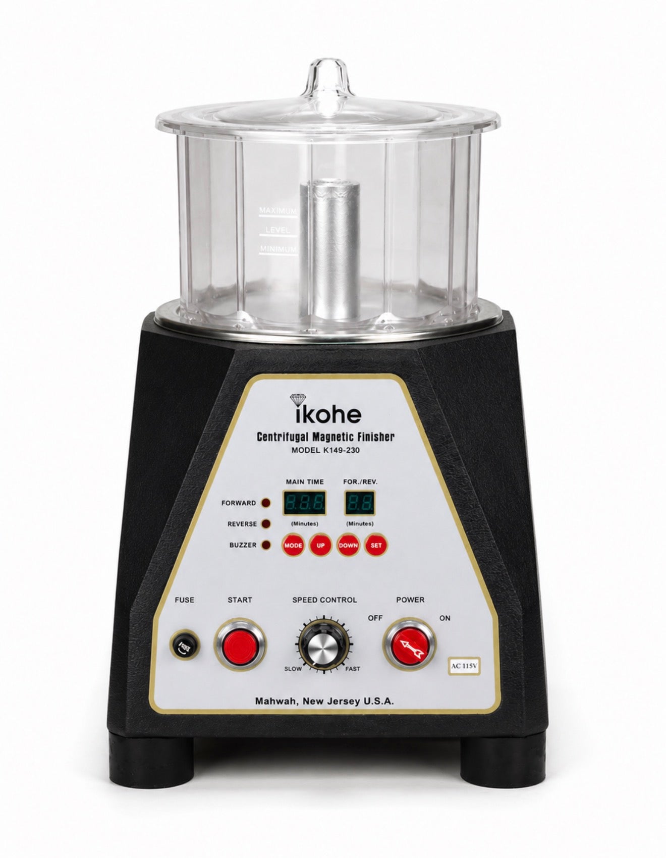 Ikohe 9" Centrifugal Magnetic Pin Tumbler/Finisher