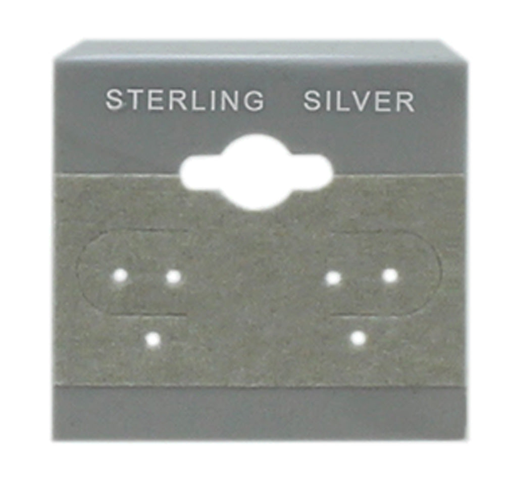 Flocked Hanging Display Cards for Stud Earrings (Pk/100), 1.5" L x 1.5" W