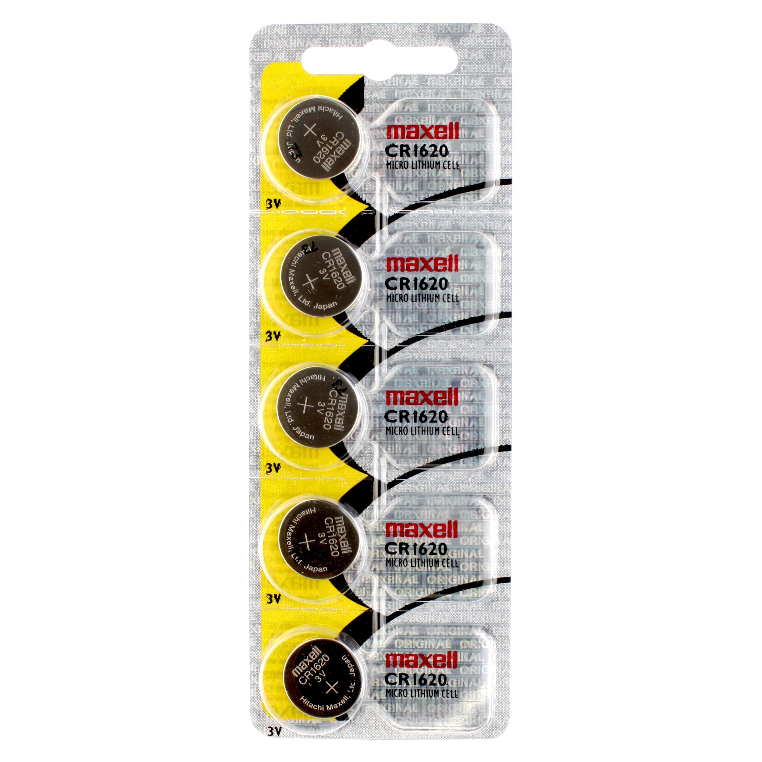 Maxell 1620 (CR1620) Battery, Pk/5