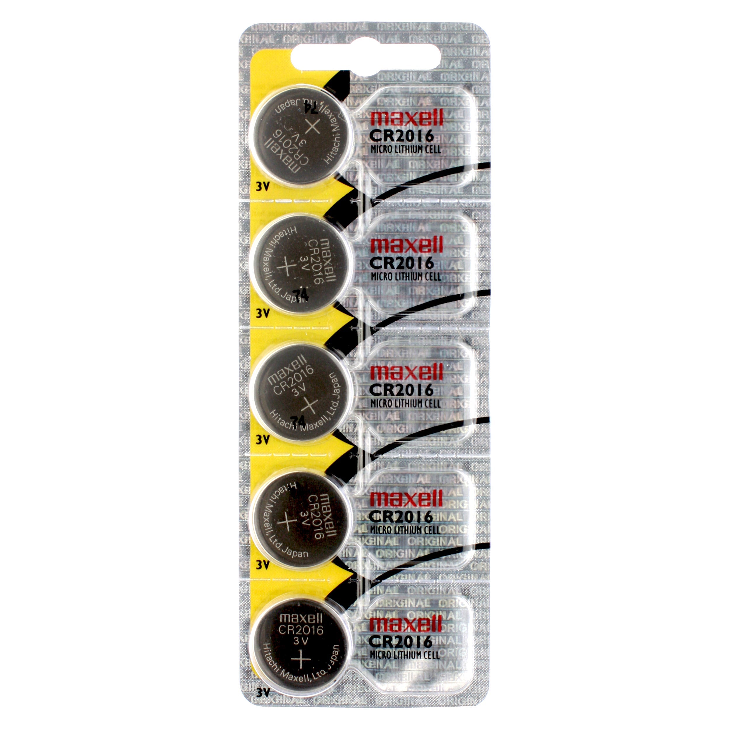 Maxell 2016 (CR2016) Battery, Pk/5