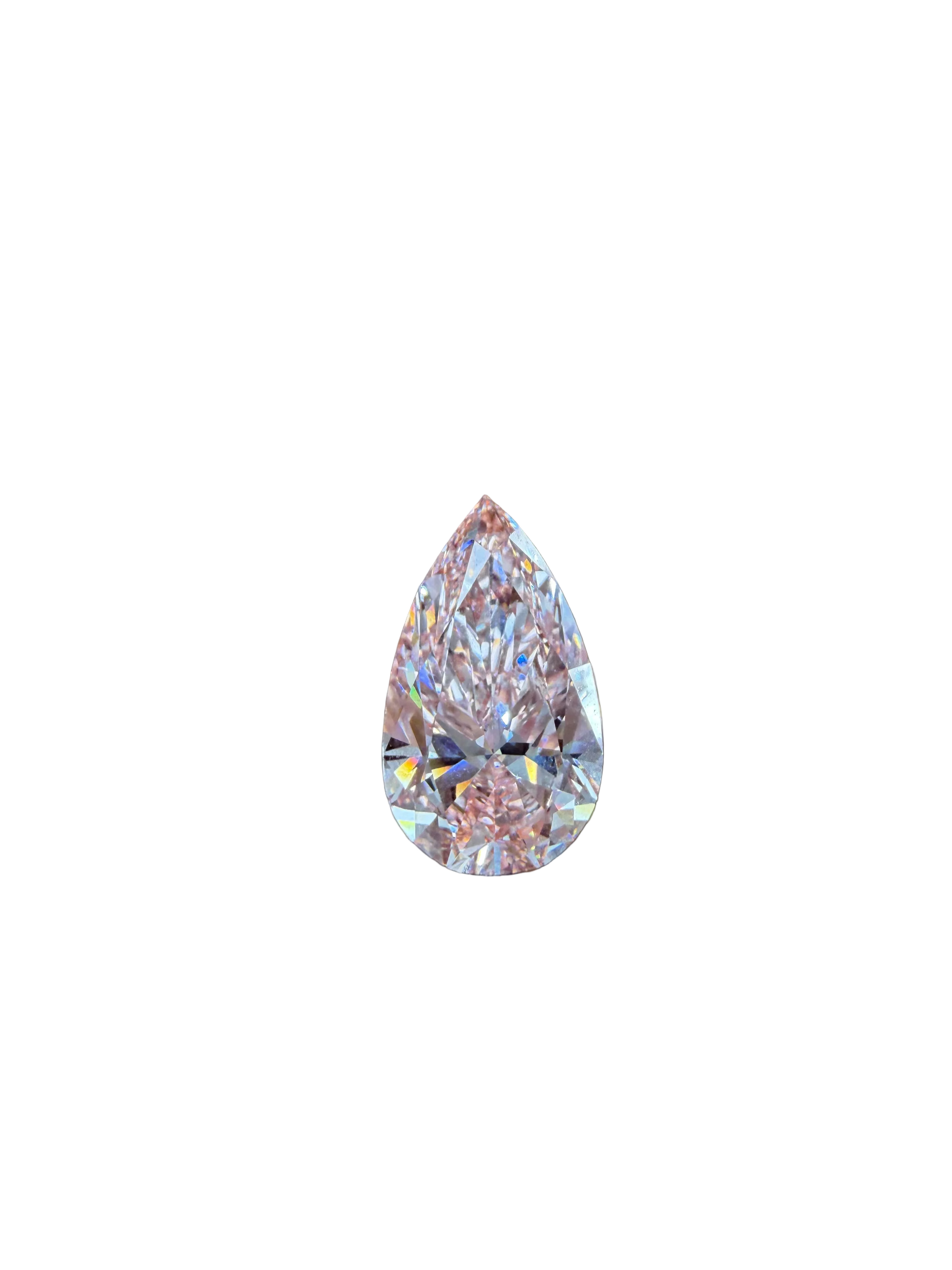 IGI Certified Pink Pear Lab Diamond