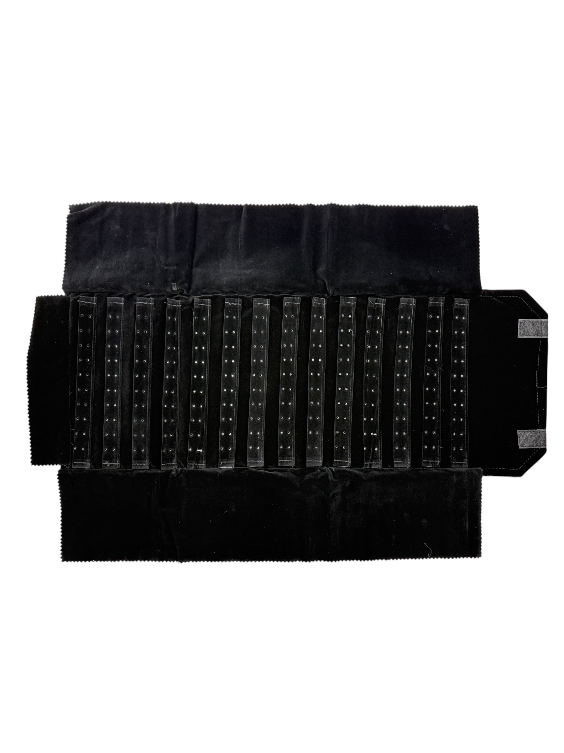 Jewelry Rolls for Earrings in Black Velour, 6 x 10 in.