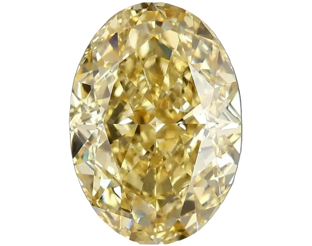 IGI Certified Yellow Oval Lab Diamond