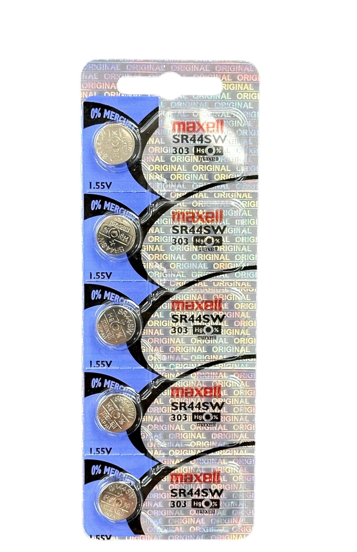 Maxell 303 (SR44SW) Battery, Pk/5