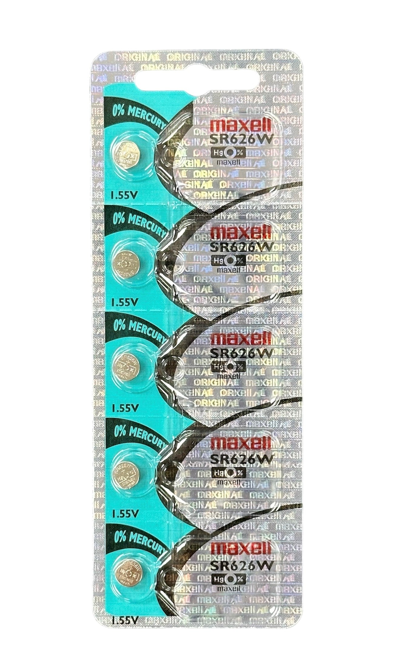Maxell 376 (SR626W) Battery, Pk/5
