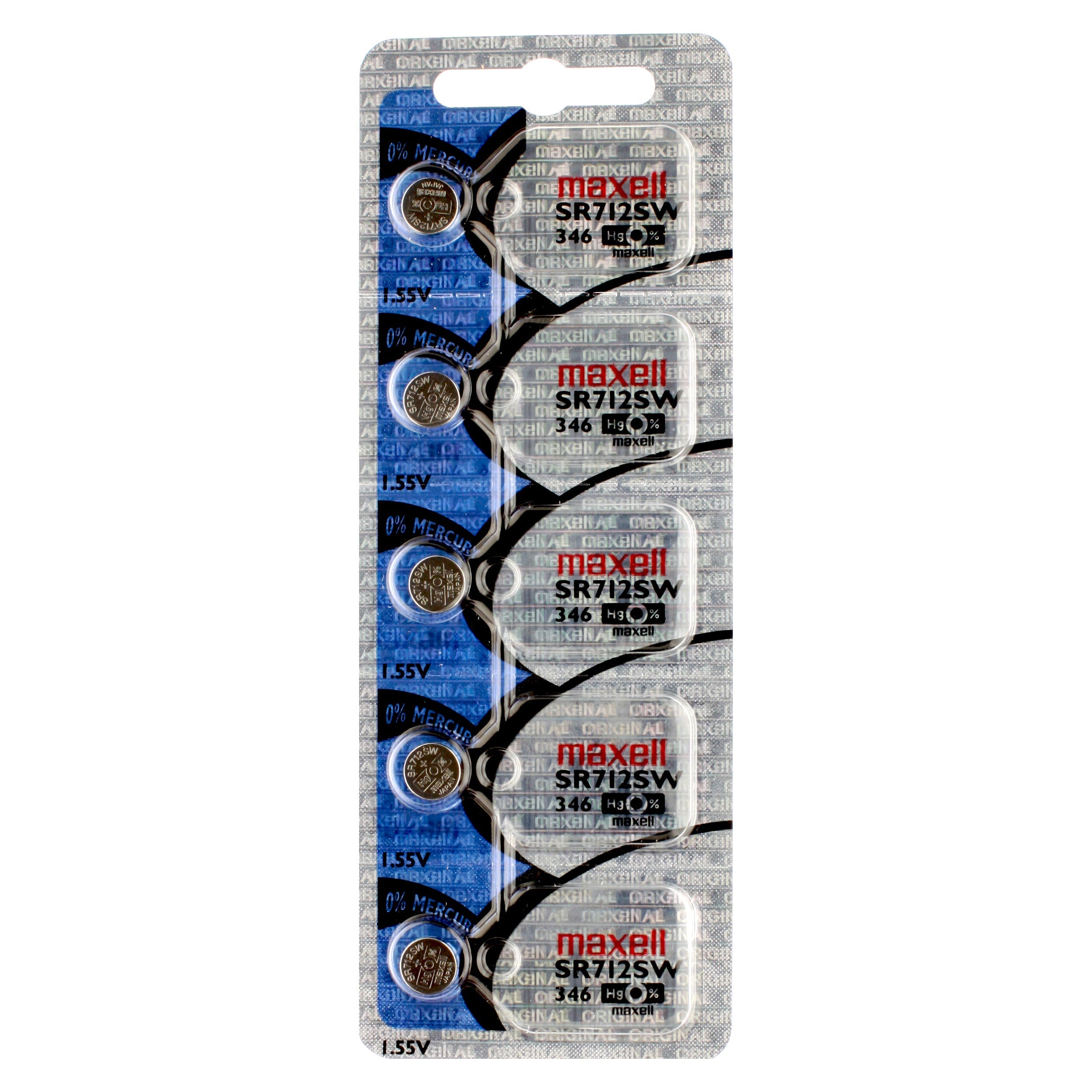 Maxell 346 (SR712SW) Battery, Pk/5