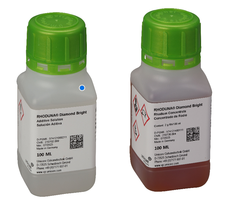 RHODUNA® Diamond Bright - UMICORE Rhodium Electroplating Solution 2 Gr