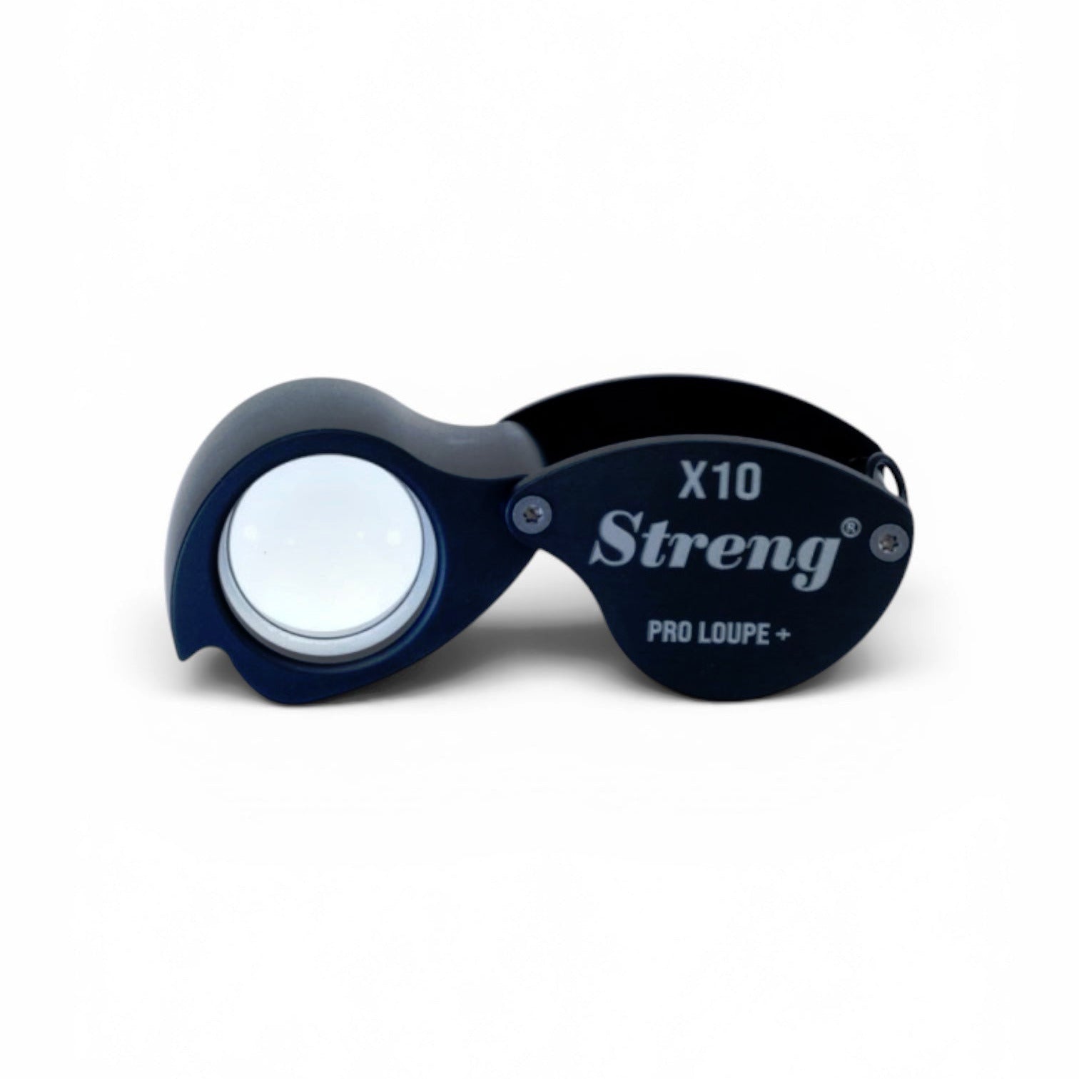 Streng magnifying glass loupe with 'X10' label on a white background