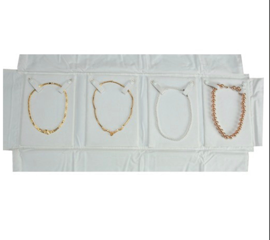 Jewelry Rolls for Necklaces in Black Velour, 6 x 10 in.