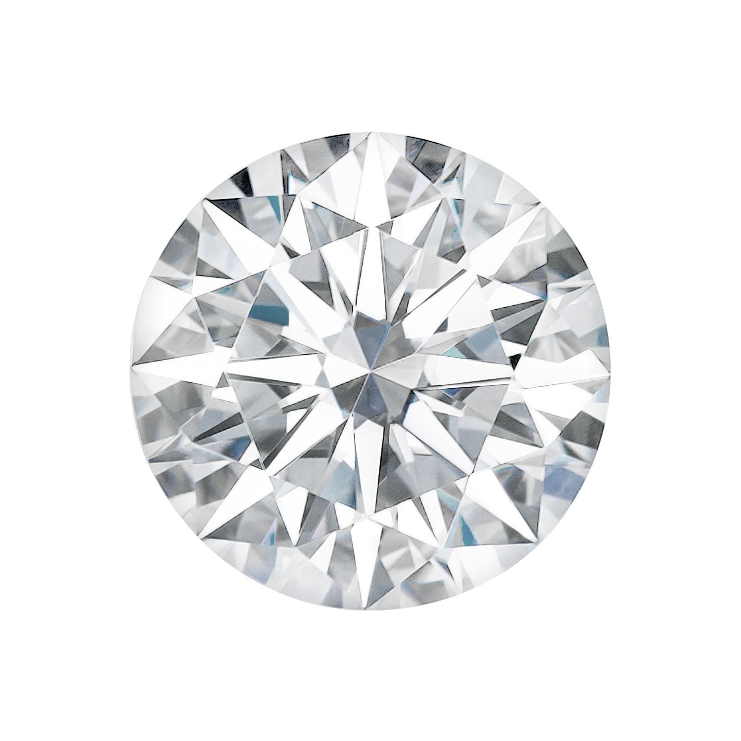 Charles & Colvard® DEF-Grade "Hearts & Arrows" Round-Cut Moissanite, 8.5 MM