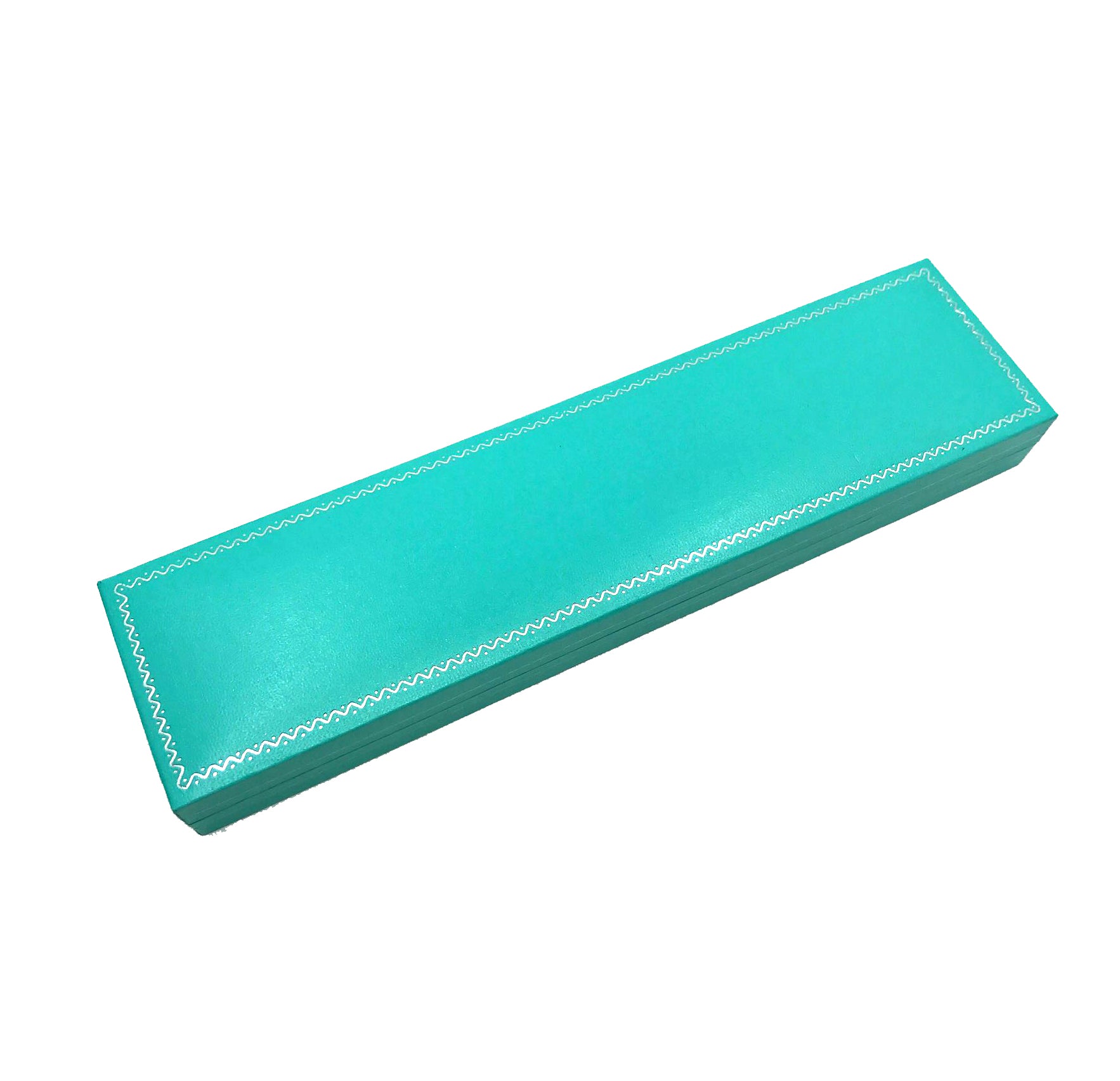 "Manhattan" Bracelet Box in Turquoise w/Silver Trim