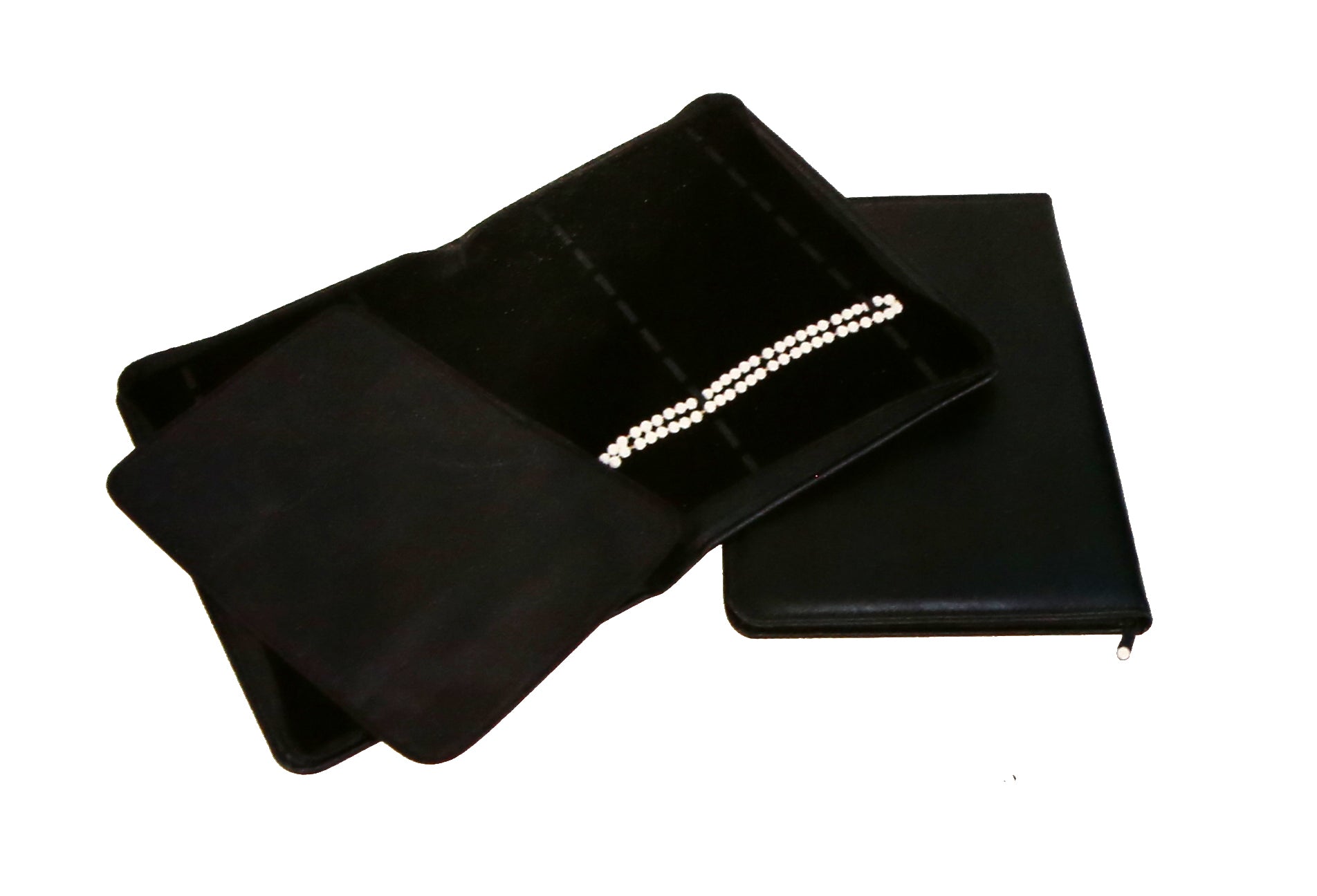 Travel Folders for Jewelry in Black Leatherette, 10 x 14 in.