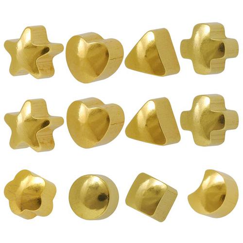 Caflon R-513-Y Ear Piercing Studs 7 Shapes Yellow