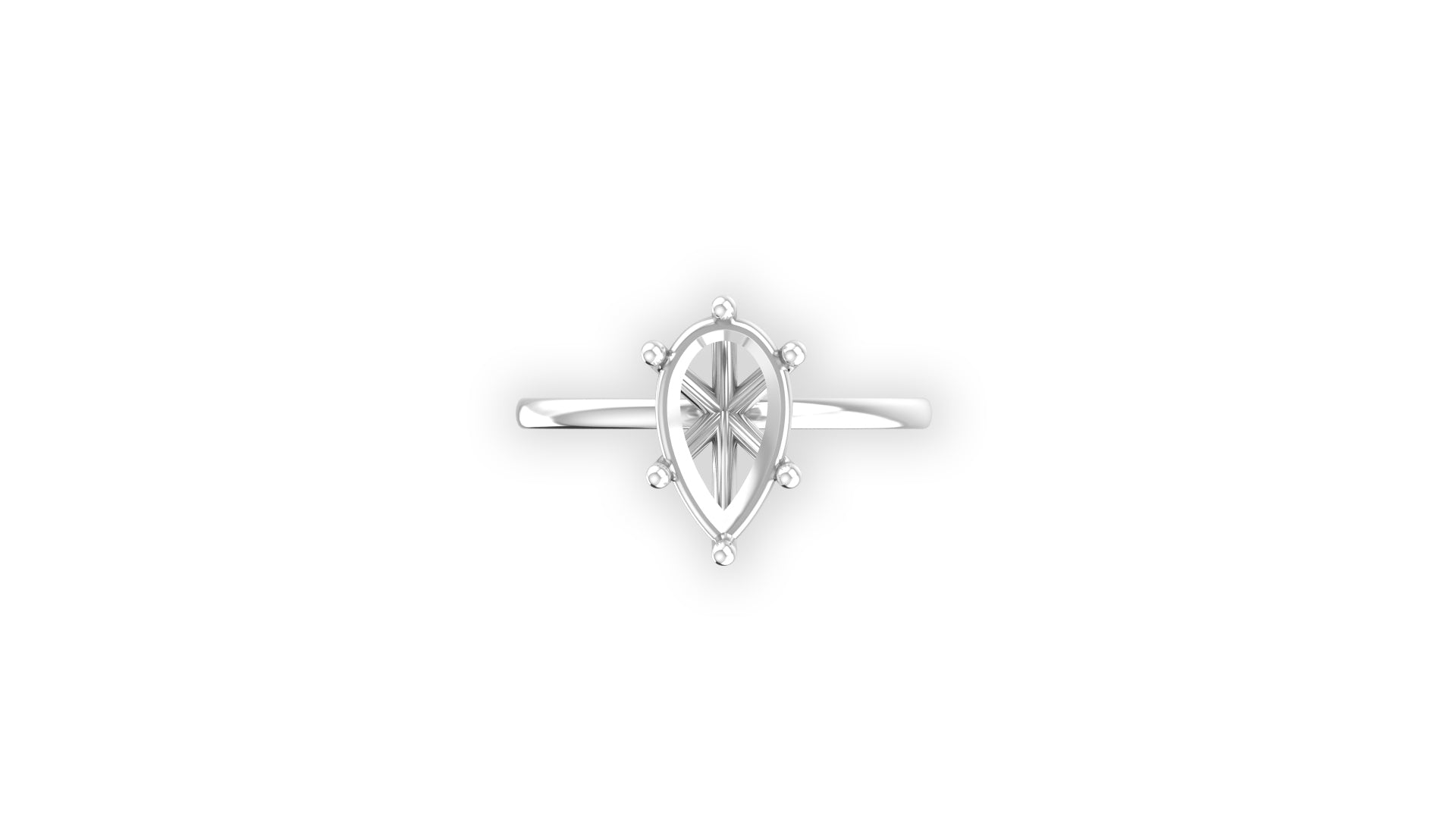 Solitaire Ring Mounting Pear