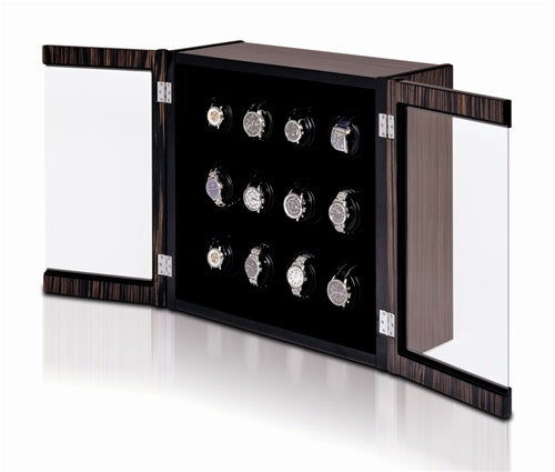 Orbita Avanti - 12 Rotorwind Watch Winder- Macassar/Carbon Fiber