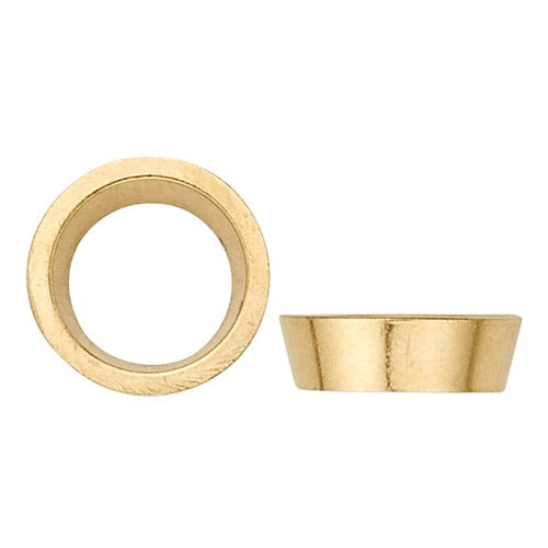 18K Yellow Gold Round Tapered Bezel