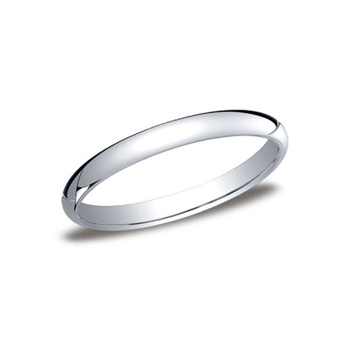 Platinum Half Round Band 2.5 mm