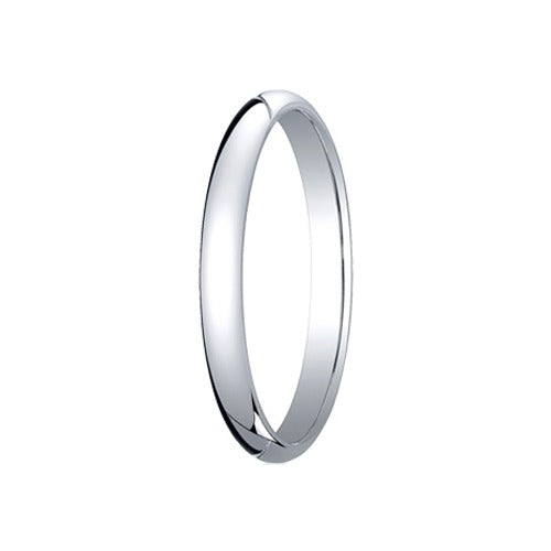 Platinum Half Round Band 2.5 mm