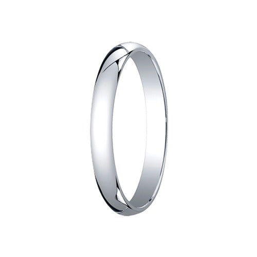 Platinum Half Round Band 3 mm