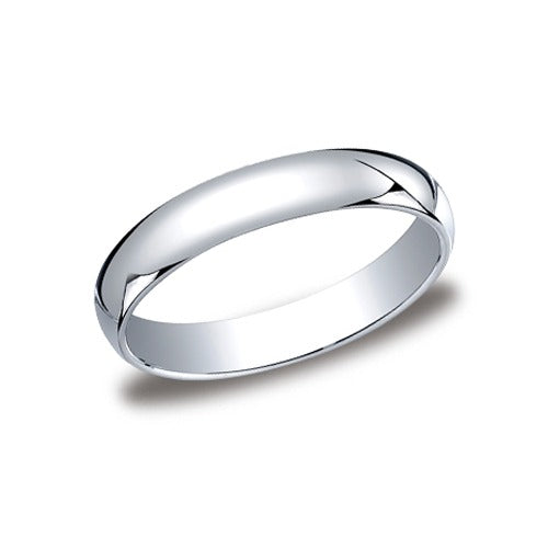 Platinum Half Round Band 4 mm