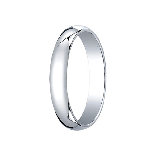 Platinum Half Round Band 4 mm