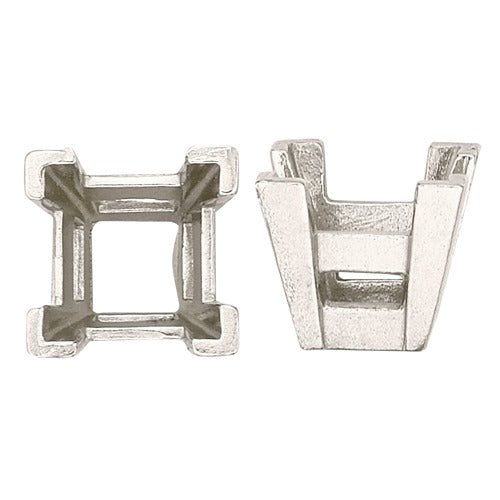 Platinum V-Prong Square Setting