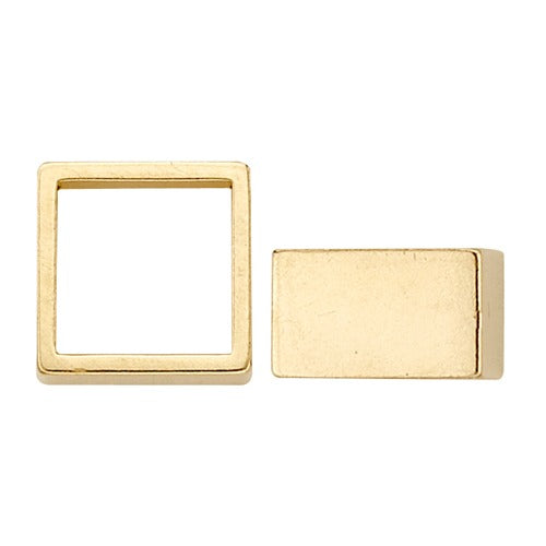 14k Yellow High Square Straight Bezel w/ Seat