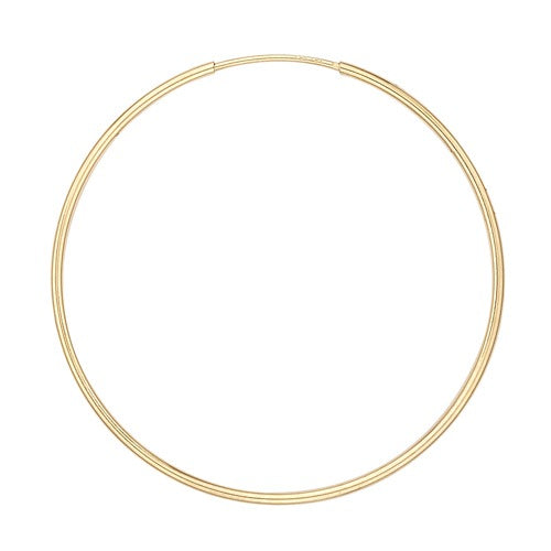 14k Yellow Endless Hoop Earring