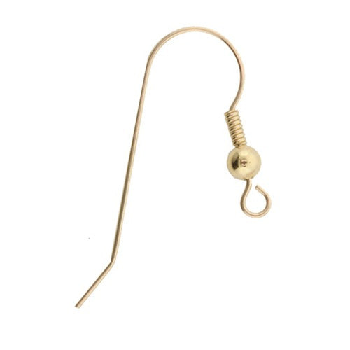 0.025" Earring Wire w/ Bead