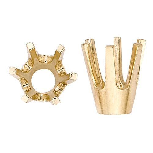 14k Yellow 4-Prong High Base Round Setting