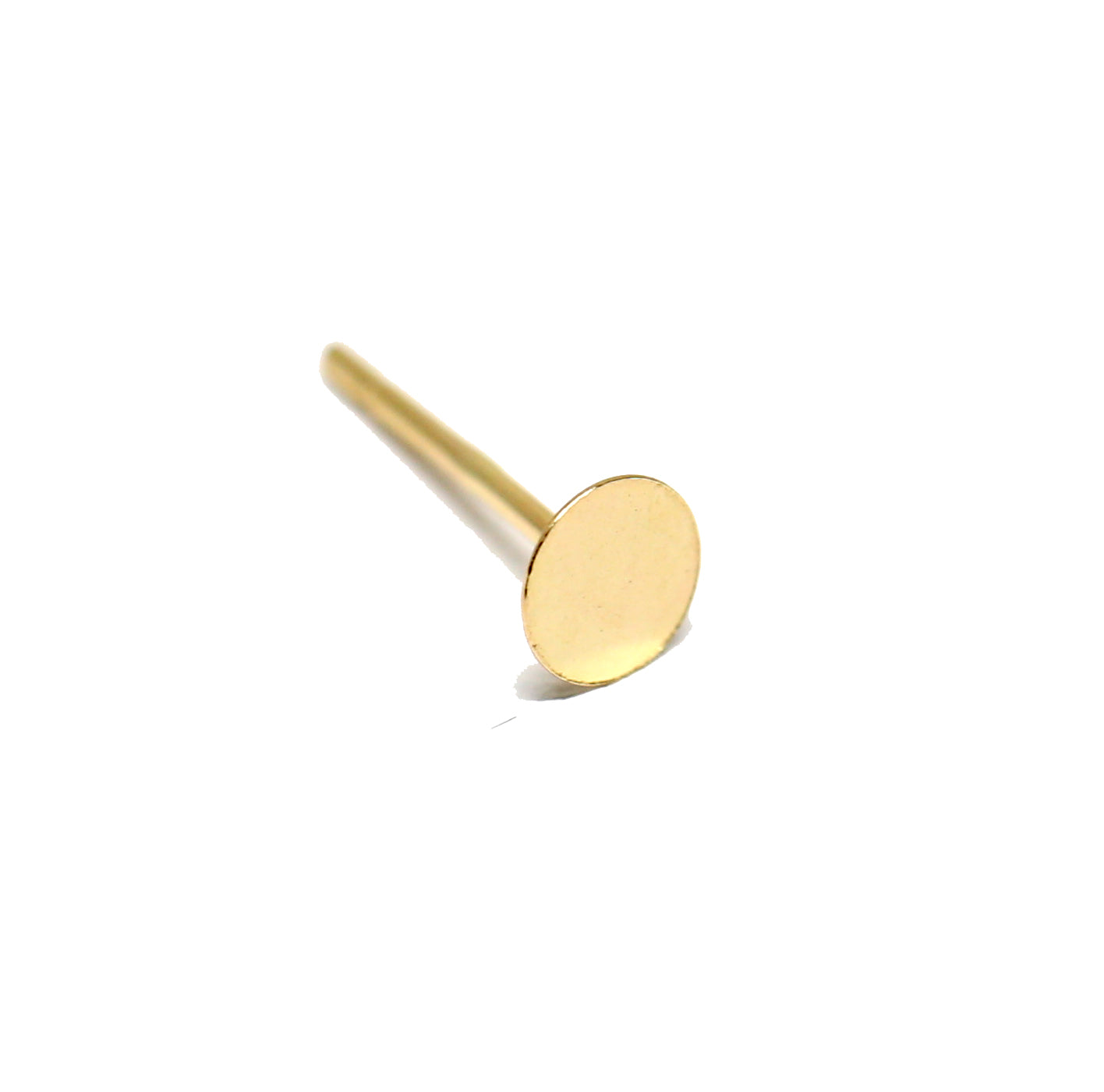 14k Yellow Pearl Earring Stud w/ Peg