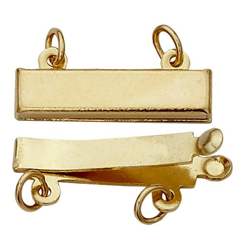 2-Strand Pearl Clasp, 14k Yellow Gold