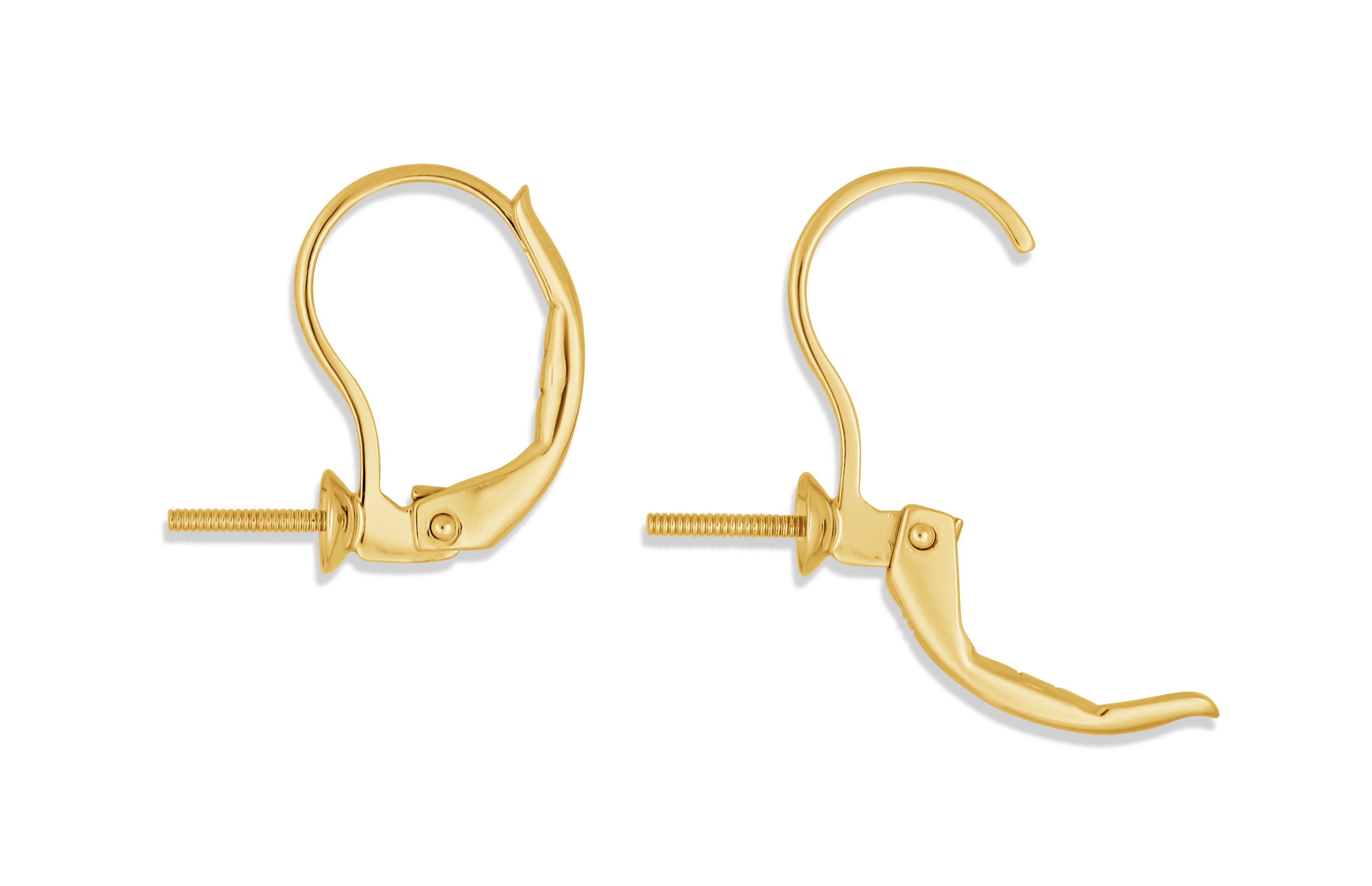 14K GOLD LEVER BACK