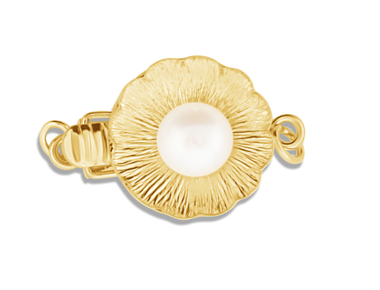 14K Gold Pearl Clasp with Pearl – 11.40 mm OD / 5.2 mm Pearl